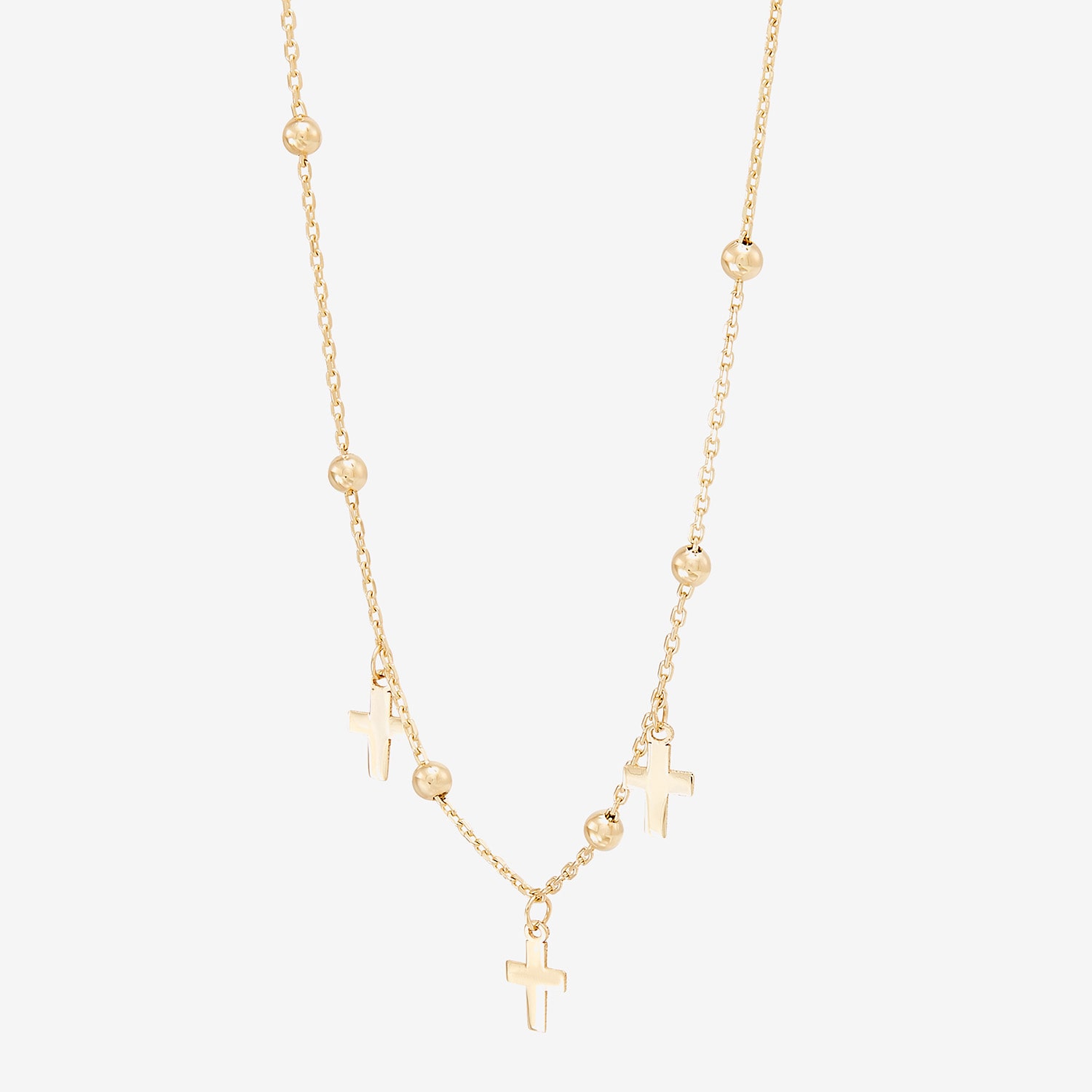 Gold Addiction Womens 10K Gold Inch Cable Chain Necklace