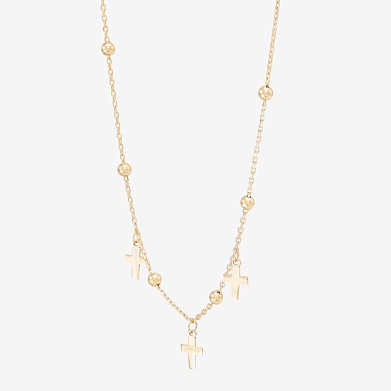 Gold Addiction Womens 10K Gold 18 Inch Cable Chain Necklace