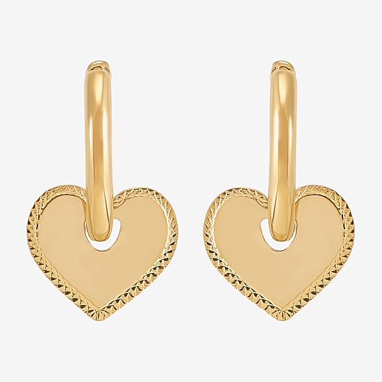 Gold Addiction Womens 10K Gold 18mm Hoop Earrings