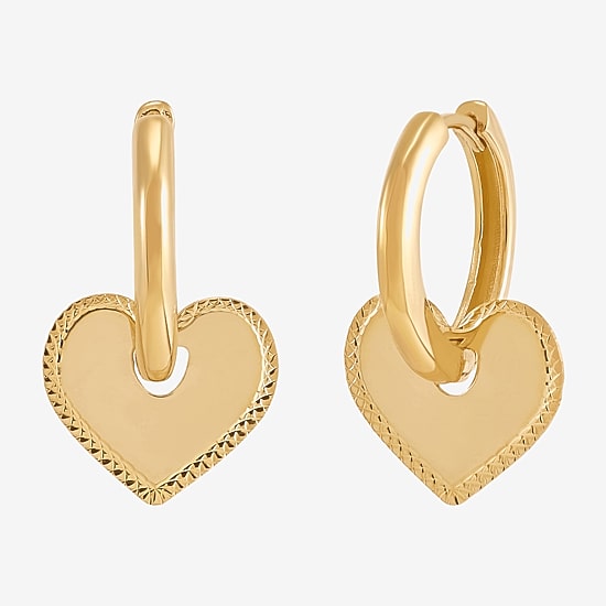 Gold Addiction Womens 10K Gold 18mm Hoop Earrings