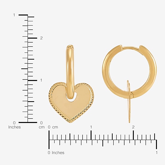 Gold Addiction Womens 10K Gold 18mm Hoop Earrings