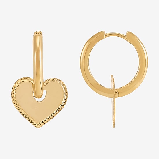 Gold Addiction Womens 10K Gold 18mm Hoop Earrings