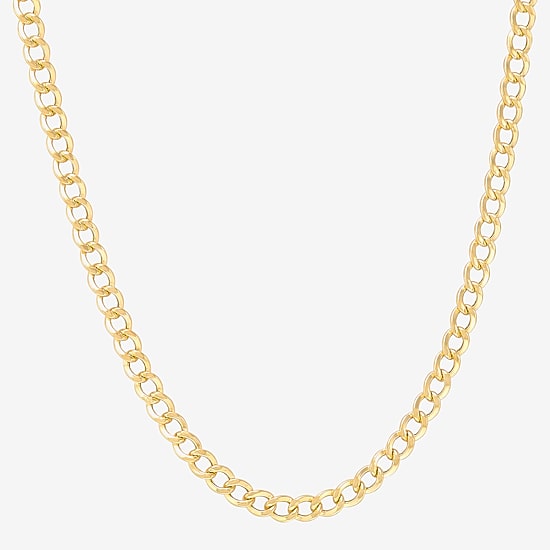 Bonded Brilliance Womens 14K Gold Bonded With Sterling Silver 18 Inch Chain Necklace