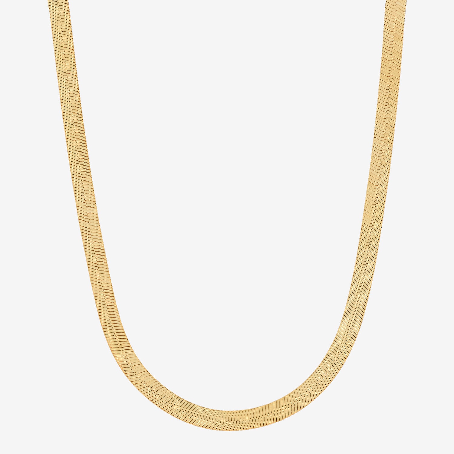 Bonded Brilliance Womens 14K Gold Bonded With Sterling Silver 18 Inch Herringbone Chain Necklace