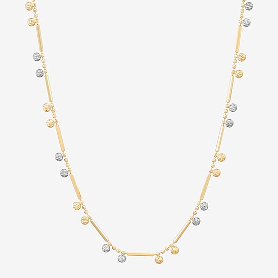 Womens 14K Gold 18 Inch Link Chain Necklace
