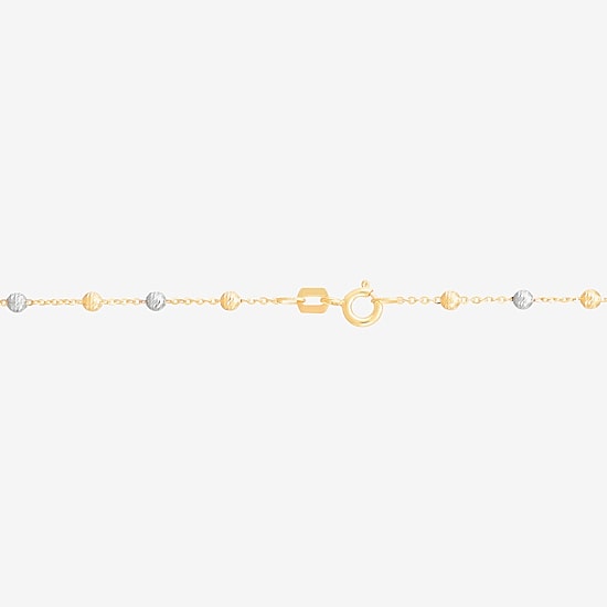 Womens 14K Gold 18 Inch Bead Chain Necklace