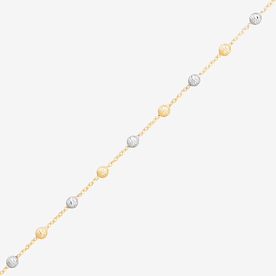 Womens 14K Gold 18 Inch Bead Chain Necklace