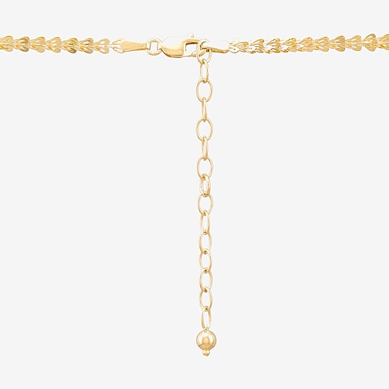 Womens 10K Gold 16 Inch Link Chain Necklace