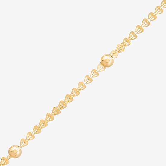 Womens 10K Gold 16 Inch Link Chain Necklace