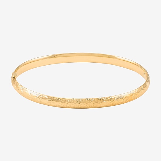 Womens 10K Gold Bangle Bracelet