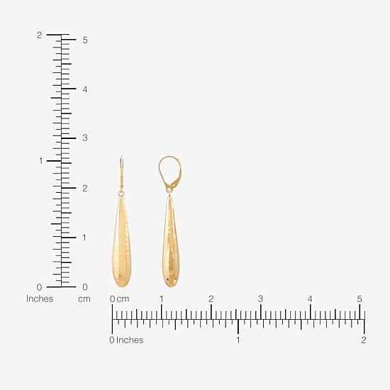 Made in Italy Womens 14K Gold Drop Earrings