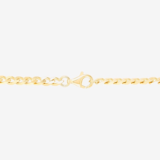 Silver Addiction Womens 14K Gold Over Silver 18 Inch Curb Chain Necklace