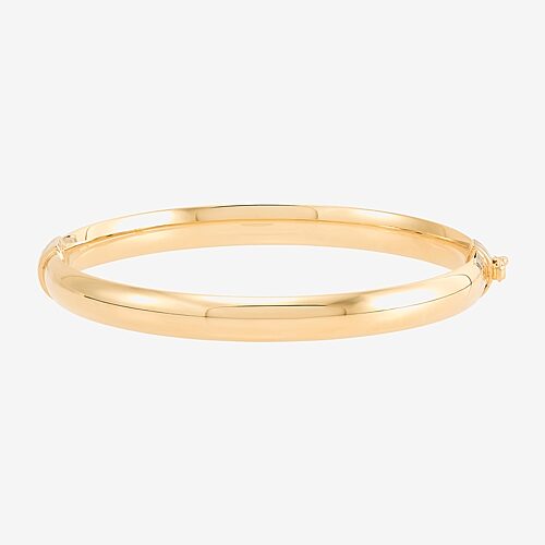 Silver Addiction Womens 14K Gold Over Silver Bangle Bracelet, One Size, Yellow