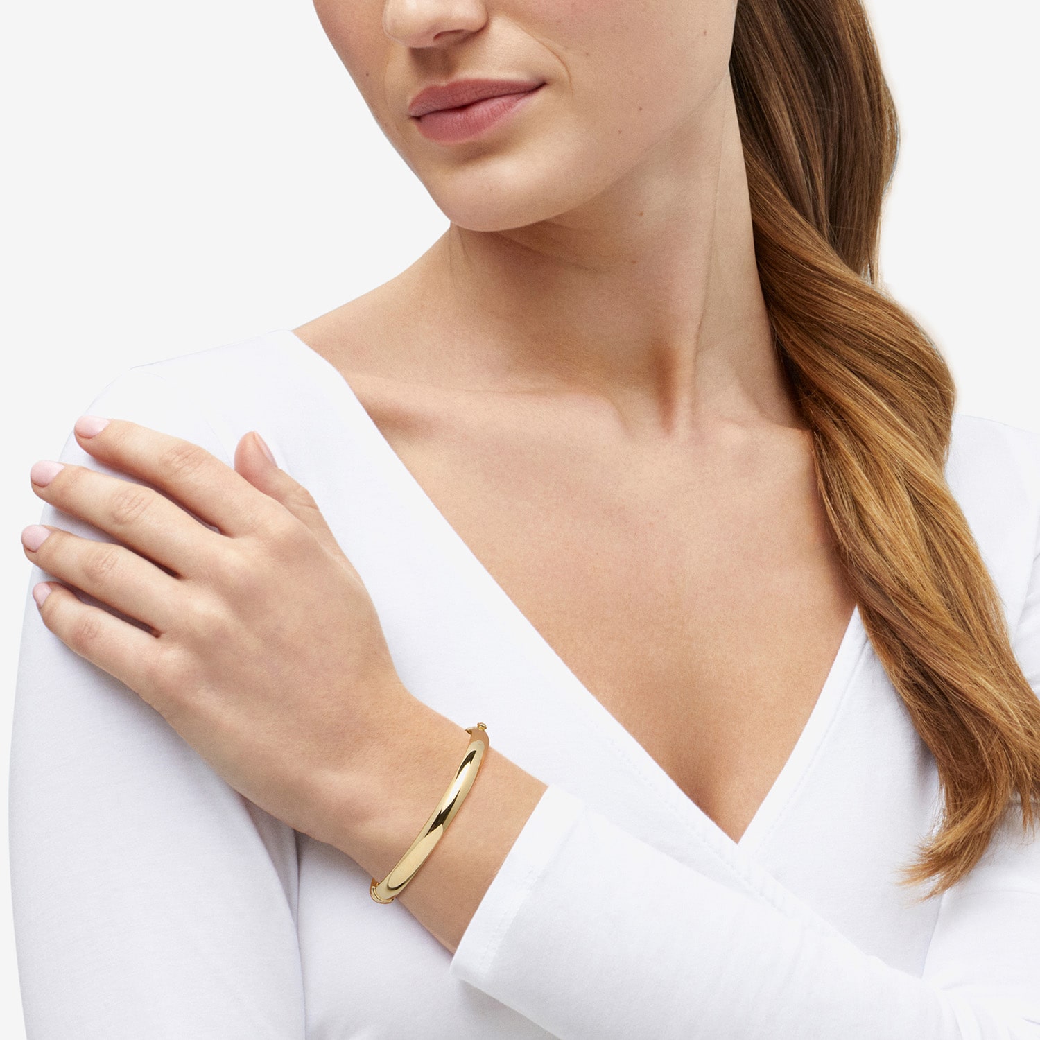 Silver Addiction Womens 14K Gold Over Silver Bangle Bracelet