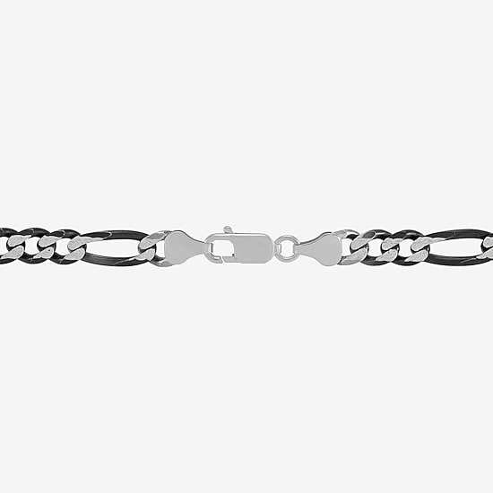 Made in Italy Unisex Adult Sterling Silver 22 Inch Figaro Chain Necklace