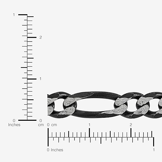 Made in Italy Unisex Adult Sterling Silver 22 Inch Figaro Chain Necklace
