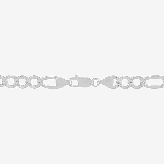 Mens Sterling Silver 24 Inch Figaro Chain Necklace