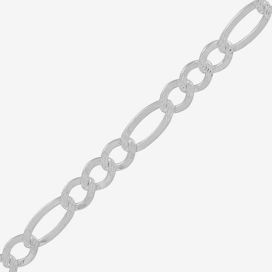 Mens Sterling Silver 24 Inch Figaro Chain Necklace