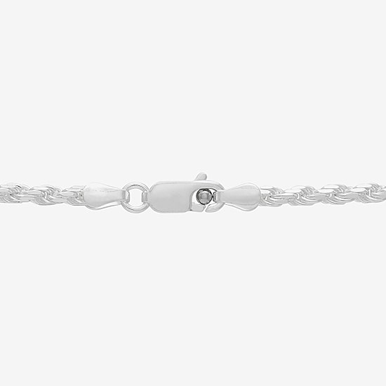Made in Italy Womens Sterling Silver 20 Inch Rope Chain Necklace