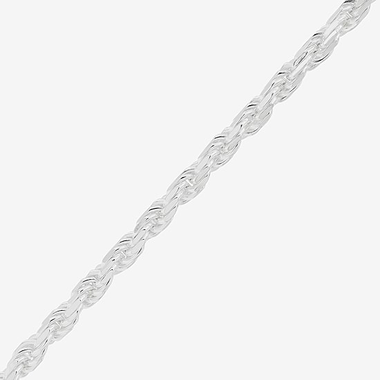 Made in Italy Womens Sterling Silver 20 Inch Rope Chain Necklace