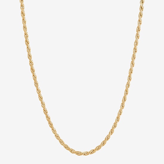 Made in Italy Womens Sterling Silver 20 Inch Rope Chain Necklace