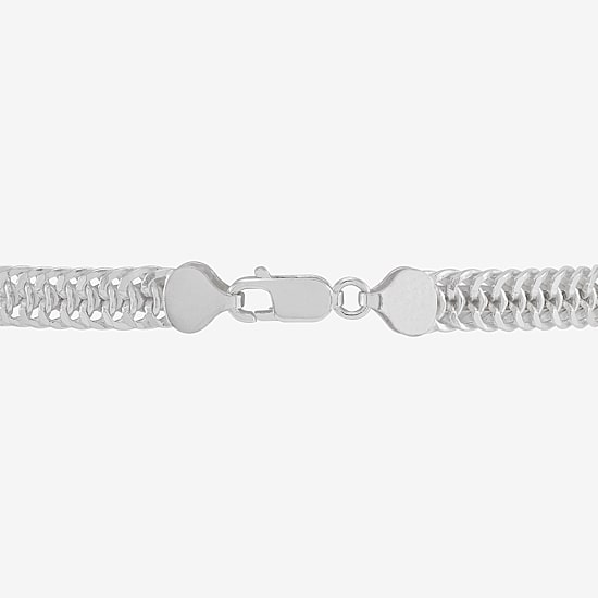 Made in Italy Womens Sterling Silver 8 1/2 Inch Solid Fashion Chain Bracelet
