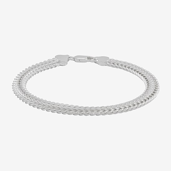 Made in Italy Womens Sterling Silver 8 1/2 Inch Solid Fashion Chain Bracelet