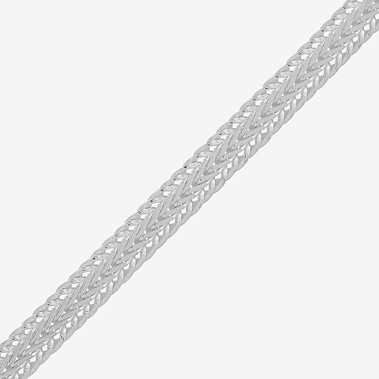 Made in Italy Womens Sterling Silver 8 1/2 Inch Solid Fashion Chain Bracelet