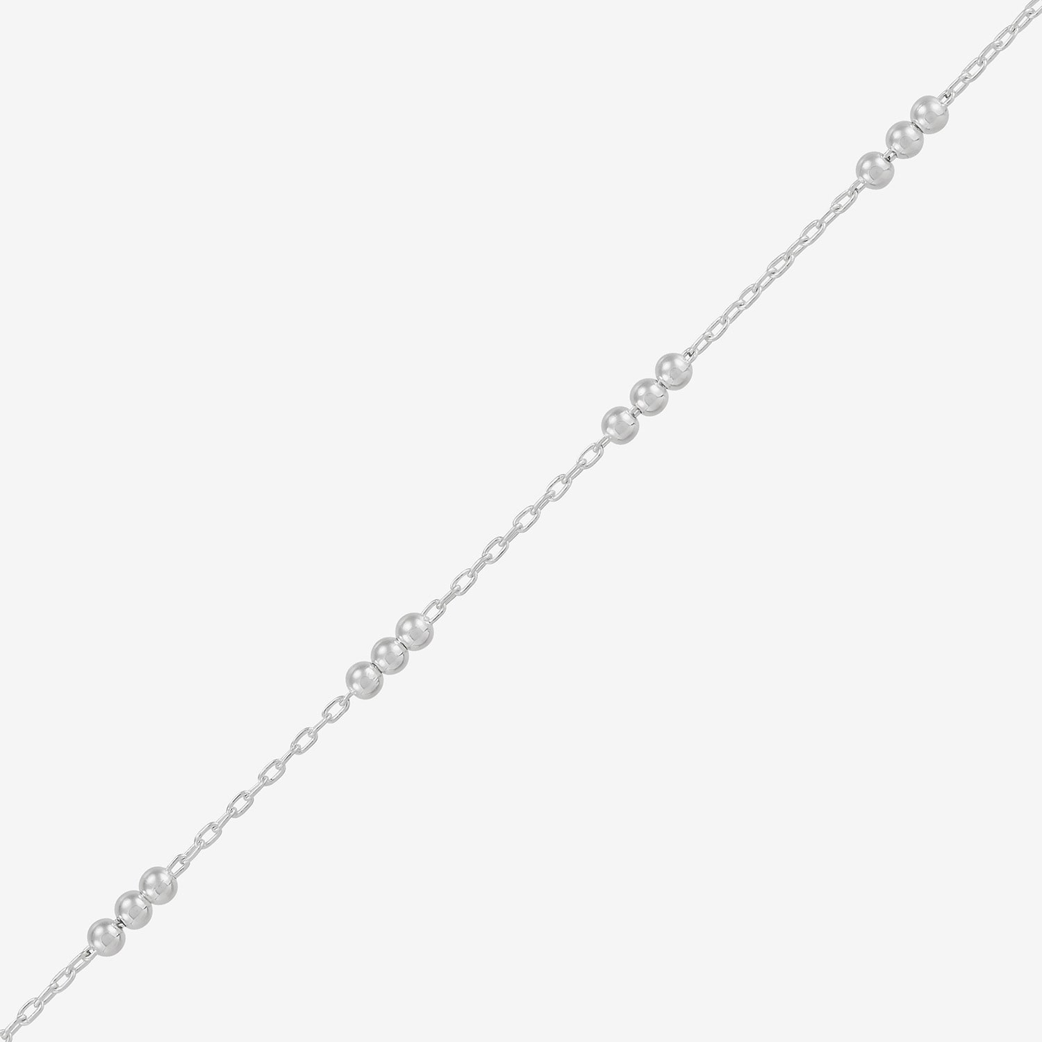 Made in Italy Womens Sterling Silver 9 Inch Solid Cable Heart Chain Bracelet