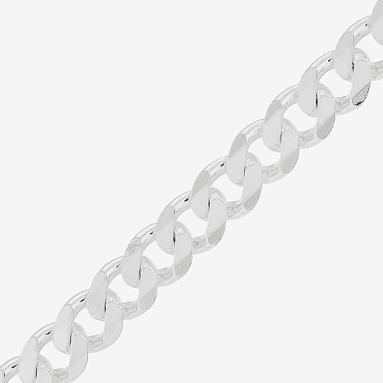Made in Italy Womens Sterling Silver 22 Inch Curb Chain Necklace