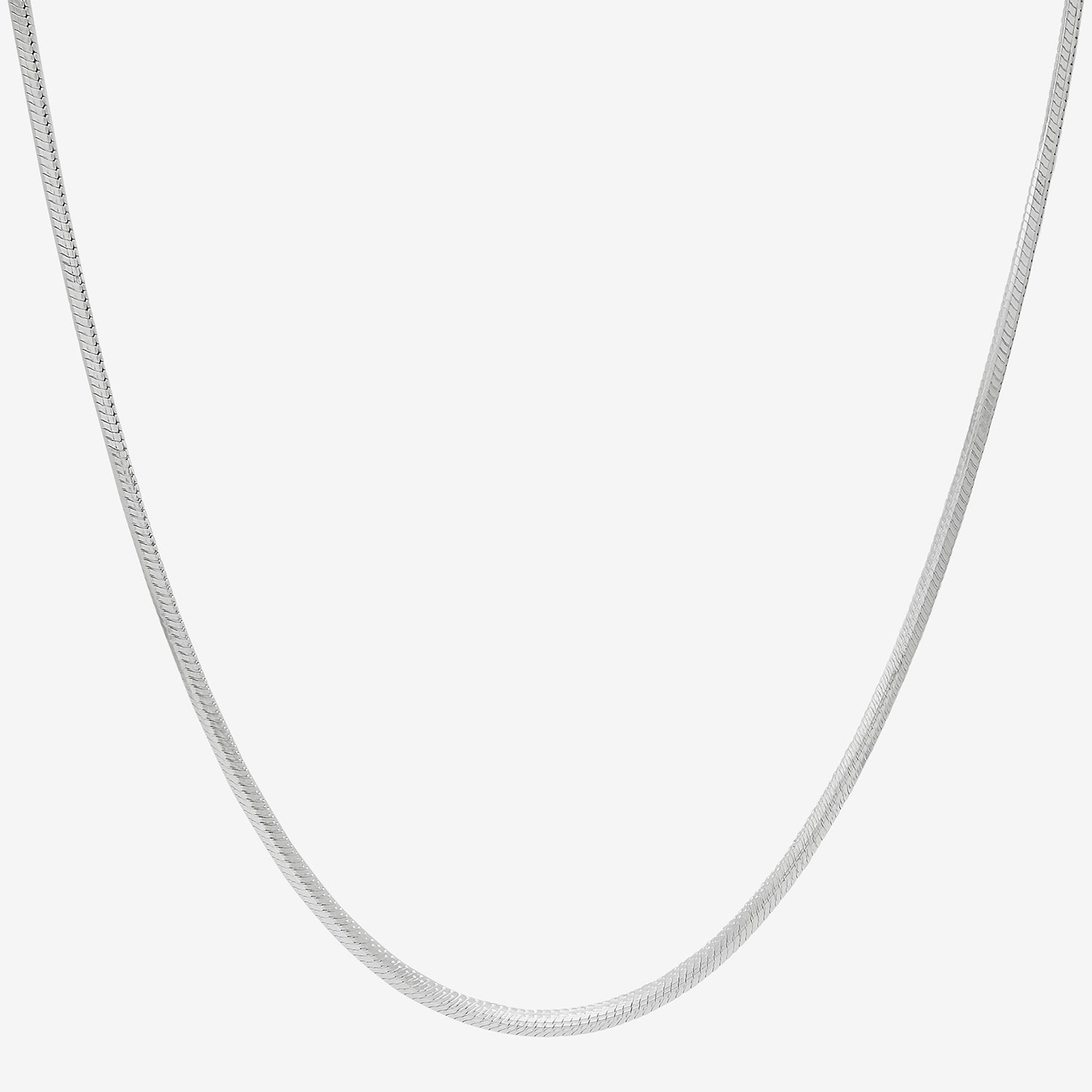 Made in Italy Womens Sterling Silver 18 Inch Snake Chain Necklace