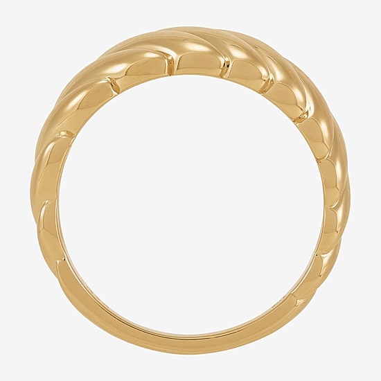 Silver Addiction Womens 11.5MM 14K Gold Over Silver Band
