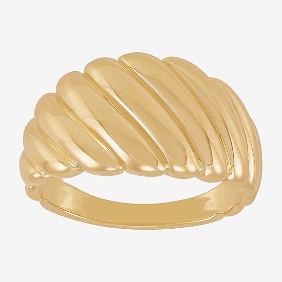 Silver Addiction Womens 11.5MM 14K Gold Over Silver Band