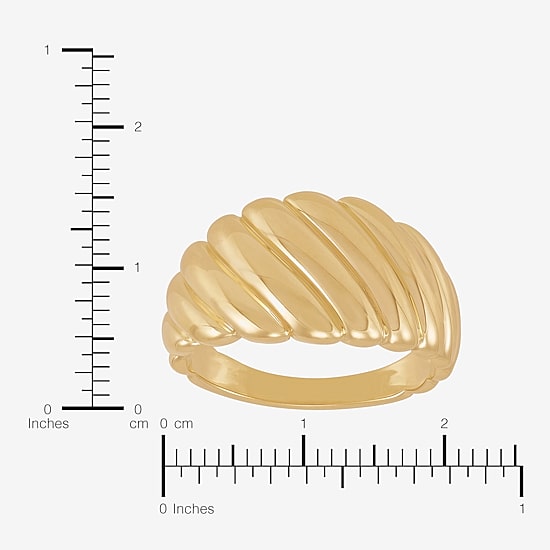 Silver Addiction Womens 11.5MM 14K Gold Over Silver Band