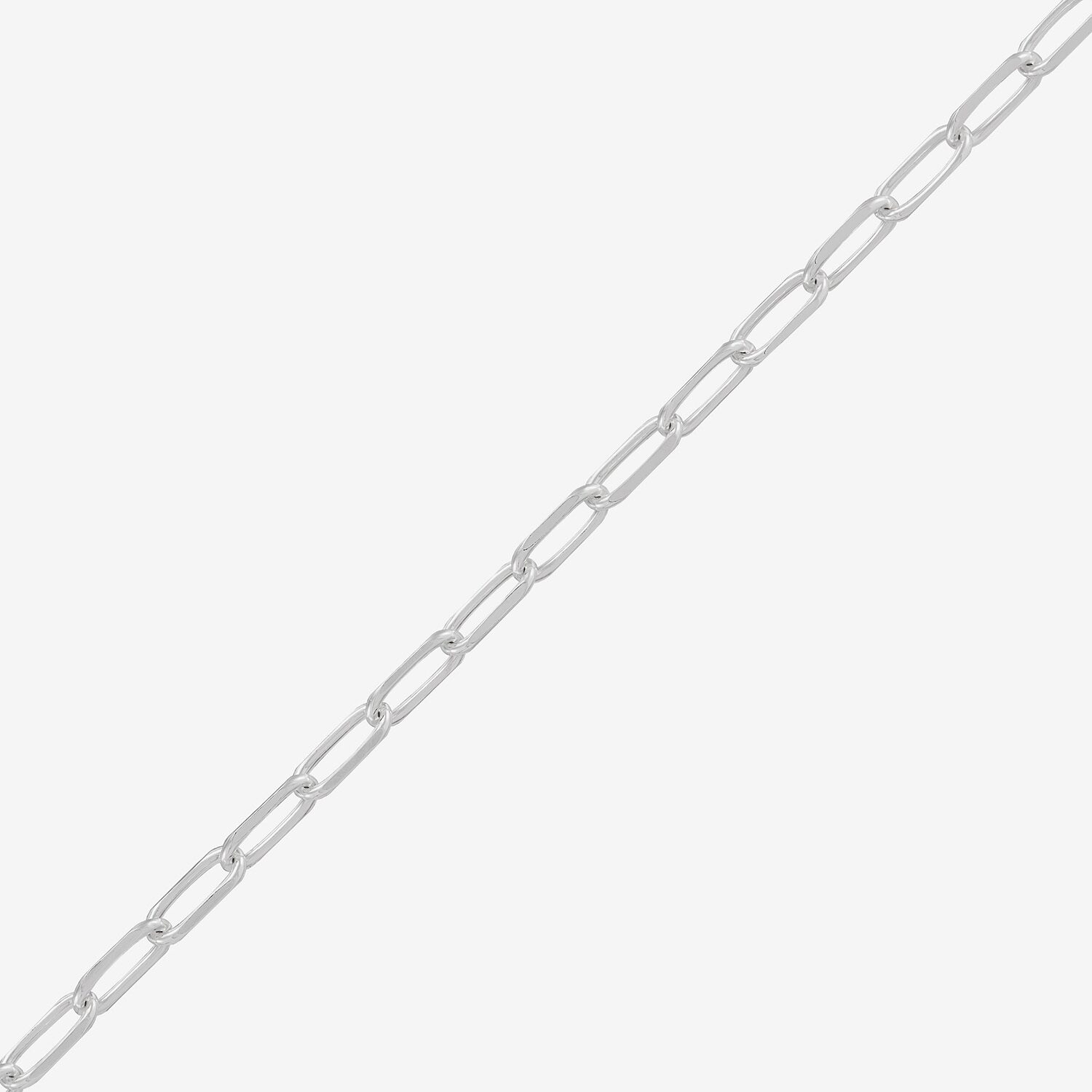 Made in Italy Womens Sterling Silver Inch Link Chain Necklace