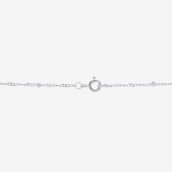 Diamonart Womens Sterling Silver Round 18 Inch Pendant Necklace
