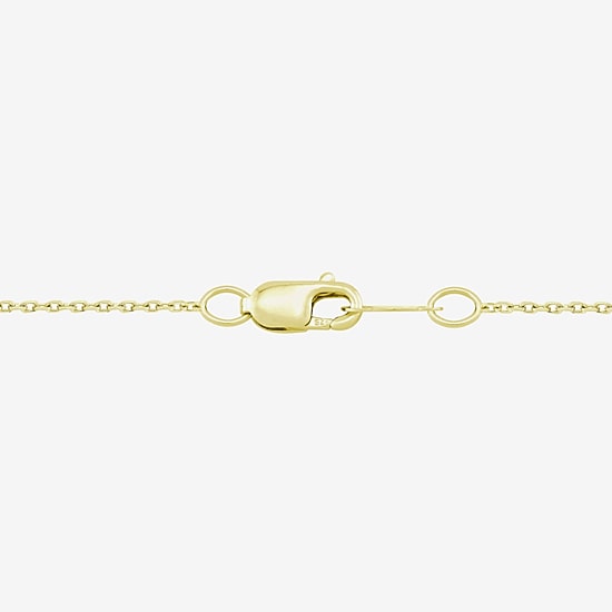 (H-I / Si1) Womens 1/10 CT. T.W. Lab Grown White Diamond 14K Gold Over Silver 18 Inch Pendant Necklace