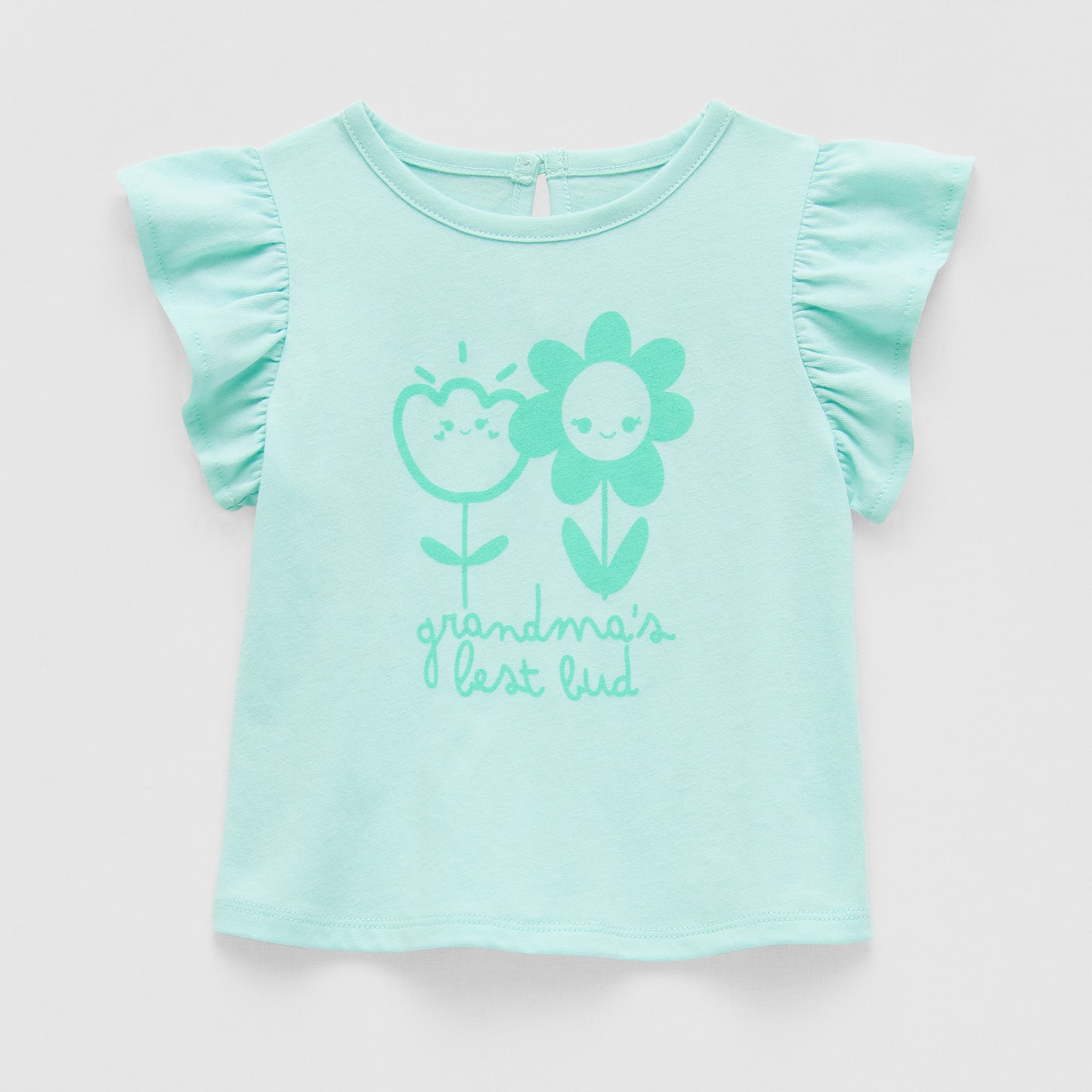 Okie Dokie Baby Girls Round Neck Short Sleeve Regular Fit Graphic T-Shirt