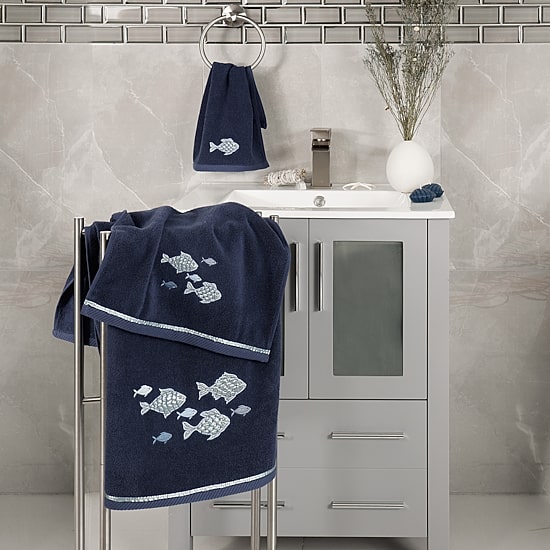 Linum Home Textiles Figi Embellished 4-pc. Bath Towel Set
