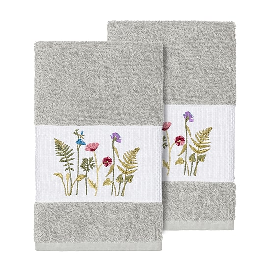 Linum Home Textiles Serenity 2-pc. Embellished Hand Towel