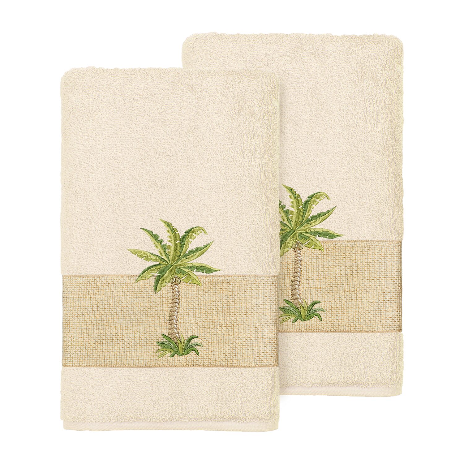 Linum Home Textiles Colton 2-pc. Embellished Hand Towel