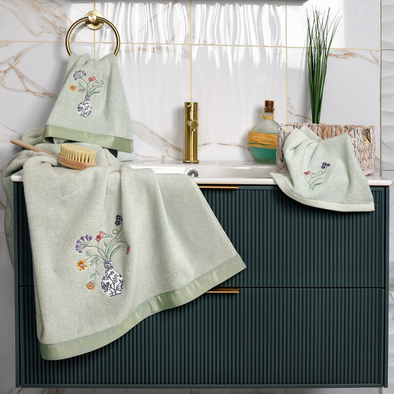 Linum Home Textiles Stella Embellished -pc. Bath Towel Set