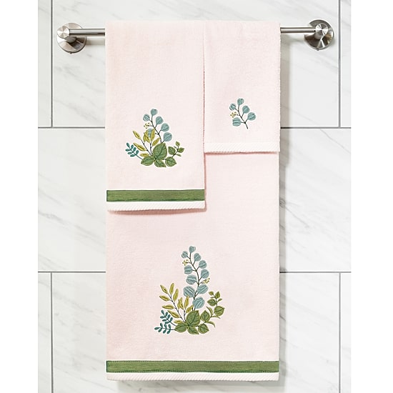 Linum Home Textiles Botanica Embellished 3-pc. Bath Towel Set