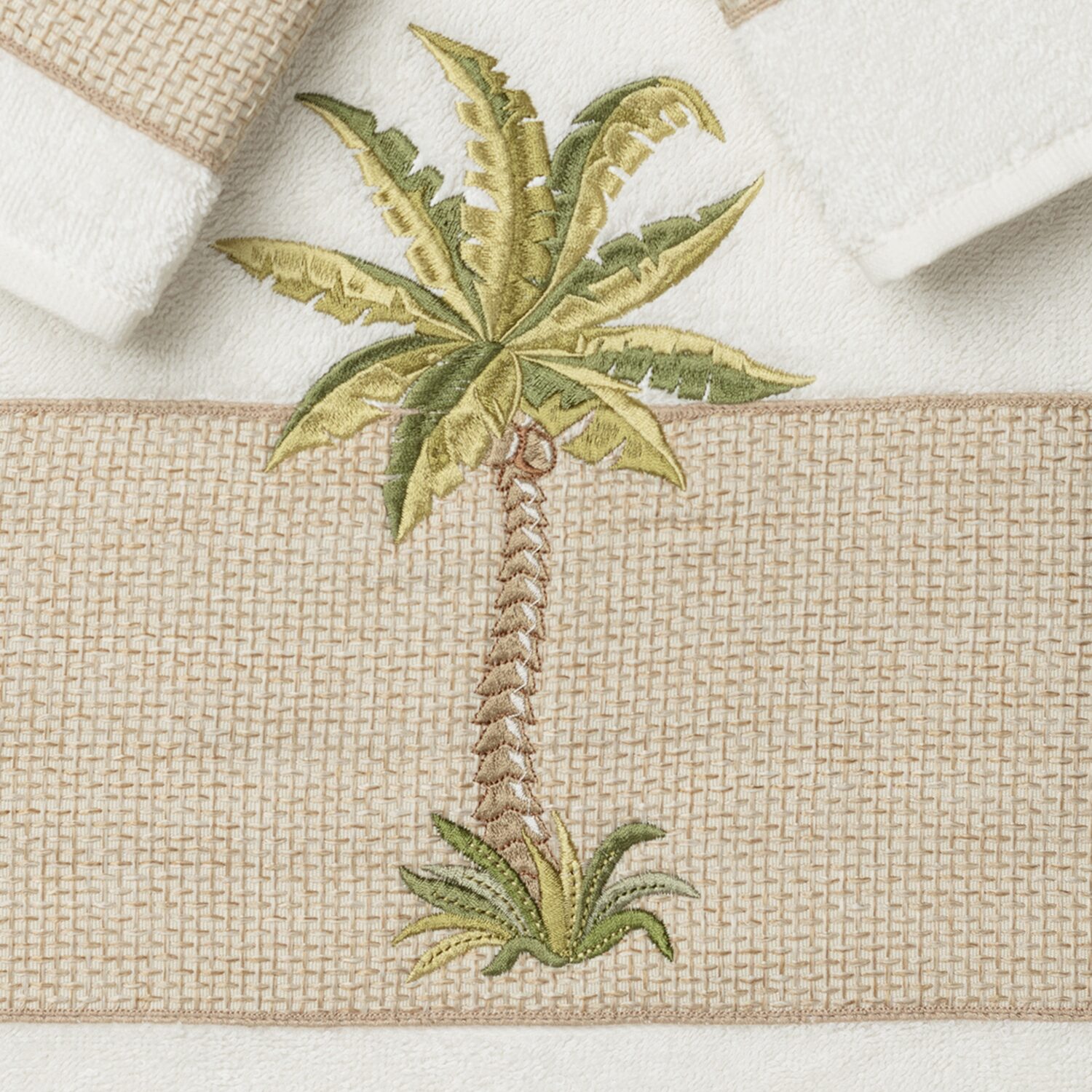 Linum Home Textiles Colton Embellished 3-pc. Bath Towel Set