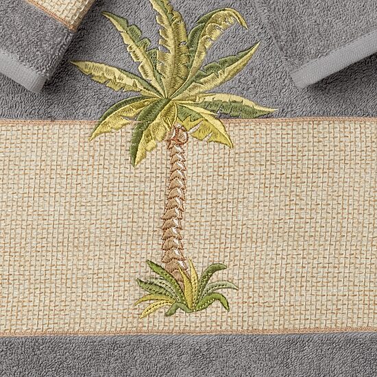 Linum Home Textiles Colton Embellished 3-pc. Bath Towel Set