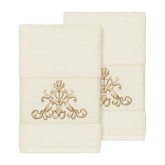 Linum Home Textiles Scarlet 2-pc. Embellished Hand Towel