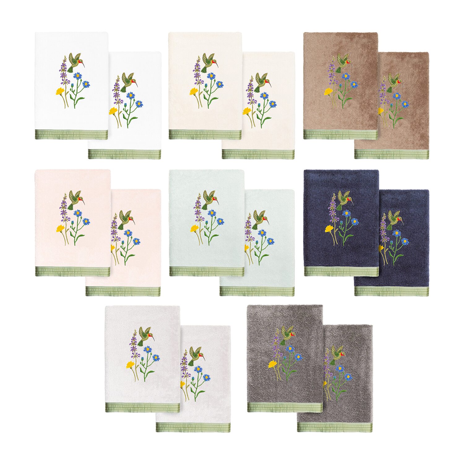 Linum Home Textiles Hada 2-pc. Embellished Hand Towel