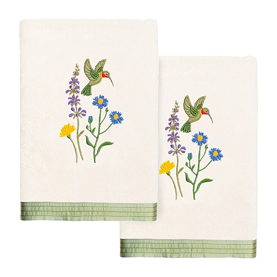 Linum Home Textiles Hada 2-pc. Embellished Hand Towel