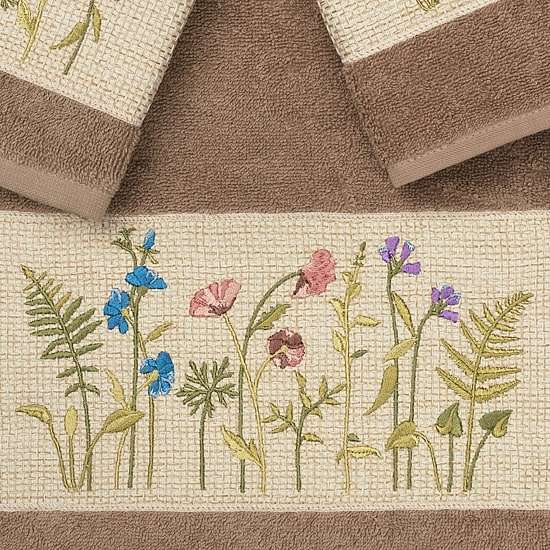 Linum Home Textiles Serenity Embellished 3-pc. Bath Towel Set