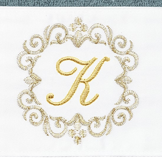 Linum Home Textiles Monica Gold 2-pc. Embellished Hand Towel